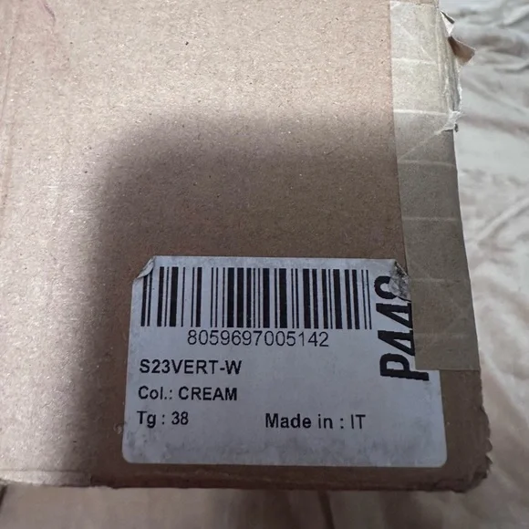 P448 Light Beige and White Sneakers With Mint Back 38 - Picture 6 of 6